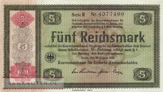 Germany - 5  Reichsmark (#DEU-232a_AU)