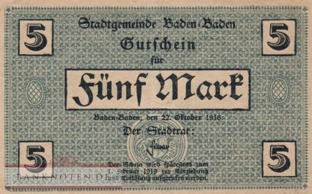 Baden-Baden - 5  Mark (#DGN026_03c_AU)