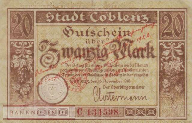 Coblenz - 20  Mark (#DGN082_W2_VF)