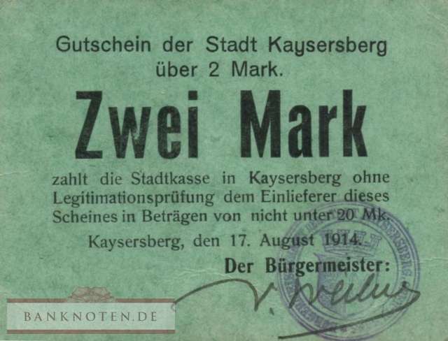 Kaysersberg - 2  Mark (#DGN173_03E_XF)