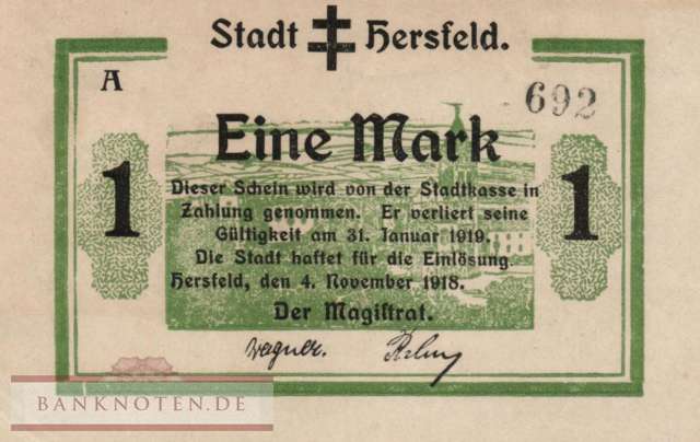 Hersfeld - 1  Mark (#DGN231_01b_UNC)