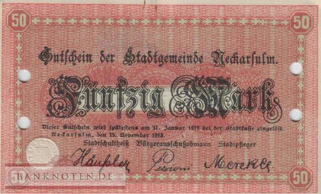 Neckarsulm - 50  Mark - cancelled (#DGN368_3E_AU)