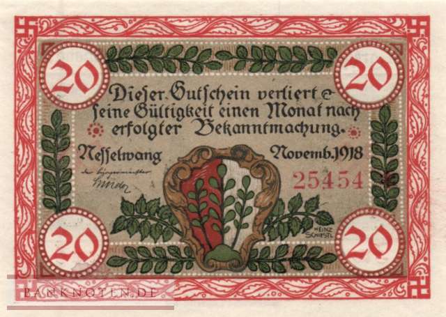 Nesselwang - 20  Mark (#DGN370_13_UNC)