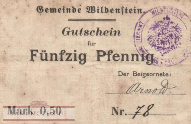 Wildenstein - 50  Pfennig (#DGN431_01-1a_VF)