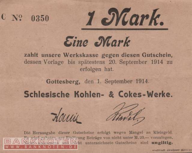 Gottesberg - 1  Mark (#DN14_129_3a_VF)