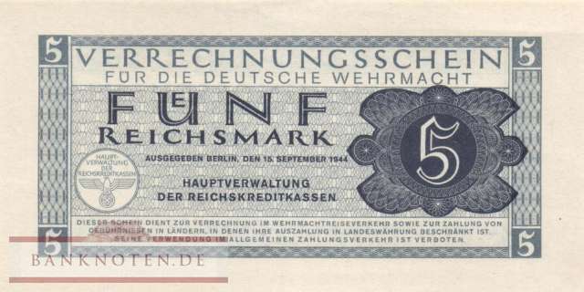 Germany - 5  Reichsmark (#DWM-09_UNC)