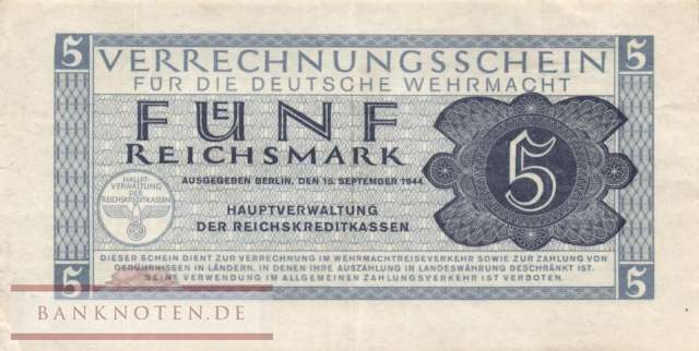 Deutschland - 5  Reichsmark (#DWM-09_XF)