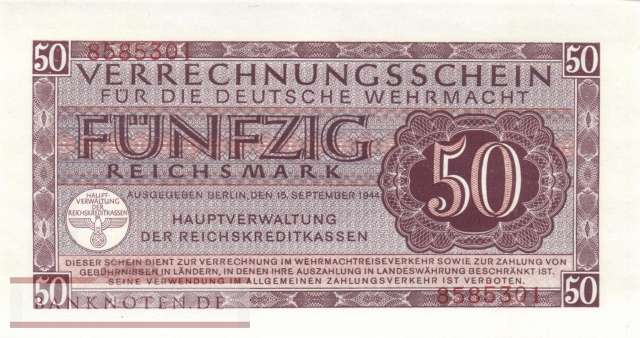 Germany - 50  Reichsmark (#DWM-11b_UNC)