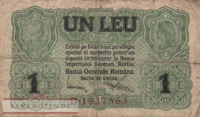 Germany - 1  Leu (#EWK-009a_VG)