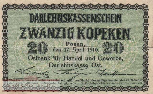 Germany - 20  Kopeken (#EWK-033_VF)