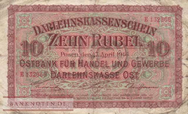 Deutschland - 10  Rubel (#EWK-037_VG)