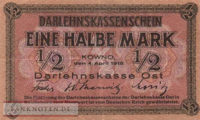 Germany - 1/2  Mark (#EWK-040_VF)