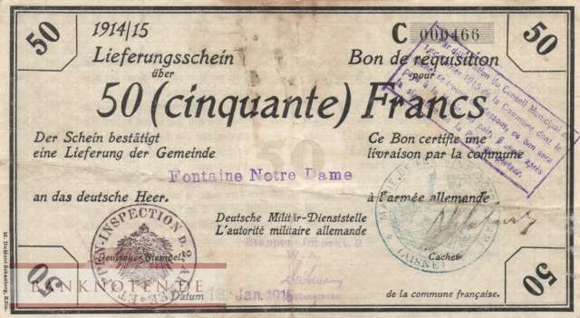 Germany /France - 50  Francs (#EWK-060a_F)
