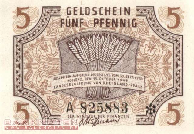 Germany - 5  Pfennig (#FBZ-04_UNC)