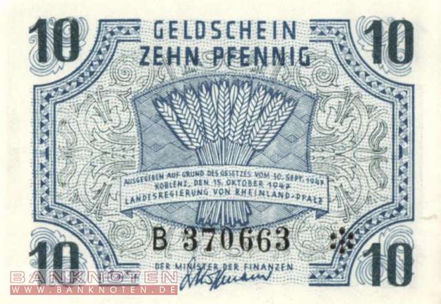 Germany - 10  Pfennig (#FBZ-05_UNC)