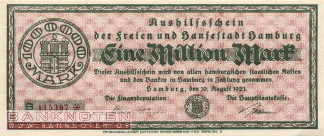 Hamburg - 1 Million  Mark (#HAM18b_AU)