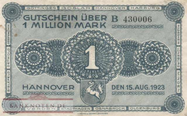 Hannover - 1 Million Mark (#HAN10a-B_VF)