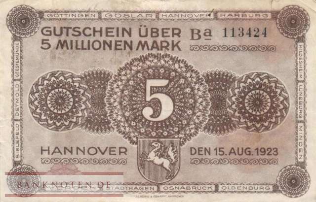 Hannover - 5 Million Mark (#HAN11b-Ba_VG)