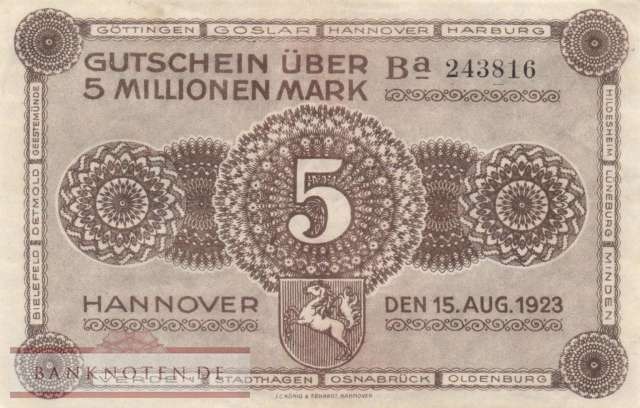Hannover - 5 Millionen Mark (#HAN11b-Ba_XF)
