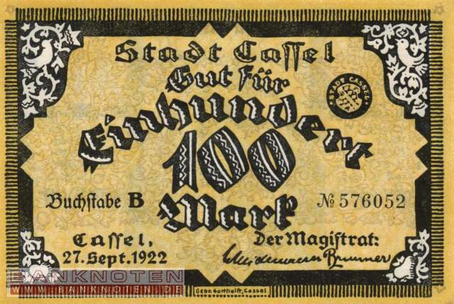 Cassel - 100  Mark (#I22_0740-1aB_UNC)