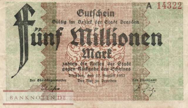 Dresden - 5 Million Mark (#I23_1072d_VF)