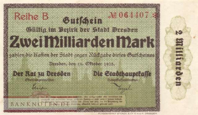 Dresden - 2 Milliarden Mark (#I23_1072f-1_XF)
