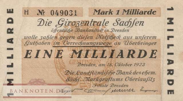 Dresden - 1 Billion Mark (#I23_1096d-2_F)
