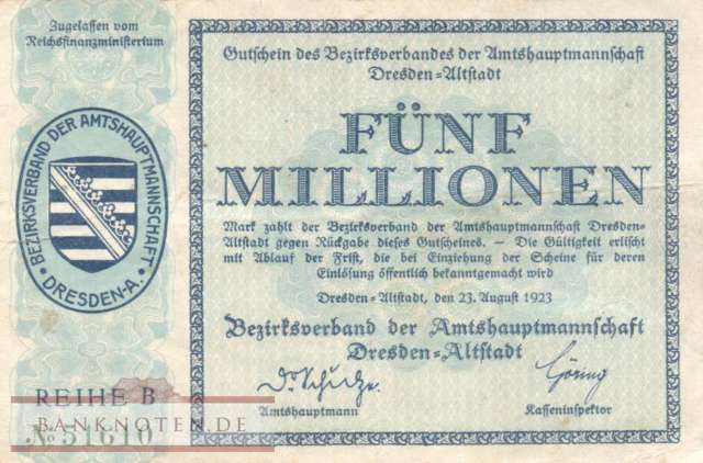 Dresden - 5 Millionen Mark (#I23_1120d_F)