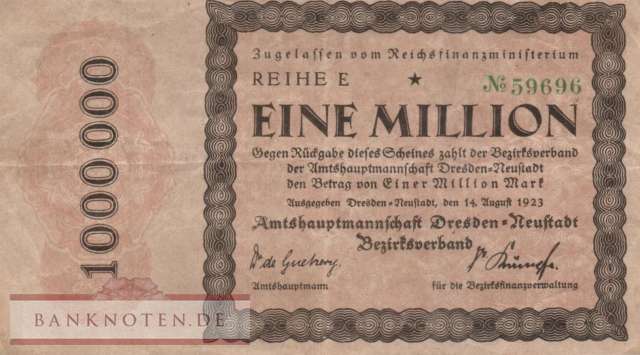 Dresden - 1 Million Mark (#I23_1121b_VF)