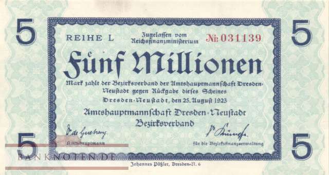 Dresden - 5 Million Mark (#I23_1121c_UNC)