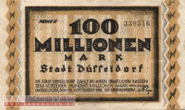 Düsseldorf - 100 Millionen Mark (#I23_1150y-2_VF)