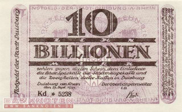 Duisburg - 10 Trillion Mark (#I23_1179q-7_UNC)