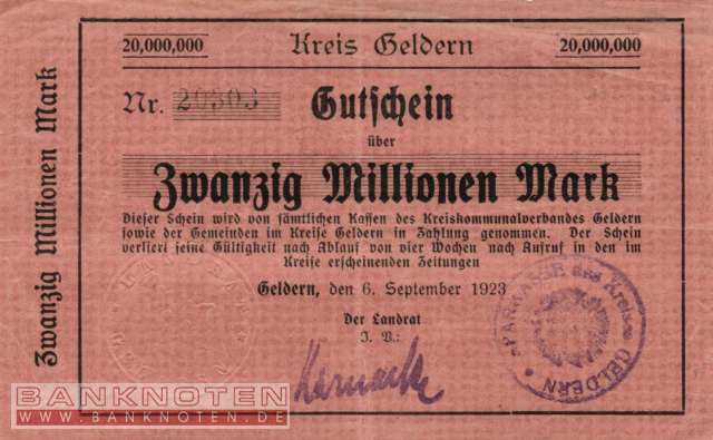 Geldern - 20 Billion Mark (#I23_1702h_VF)