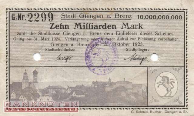 Giengen - 10 Billion Mark (#I23_1784p-1_F)