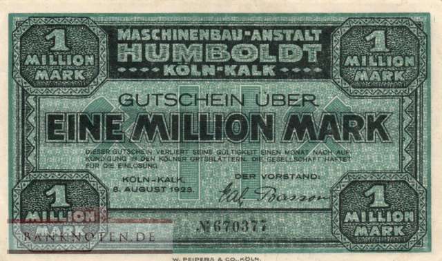 Köln-Kalk - 1 Million Mark (#I23_2730-1_AU)