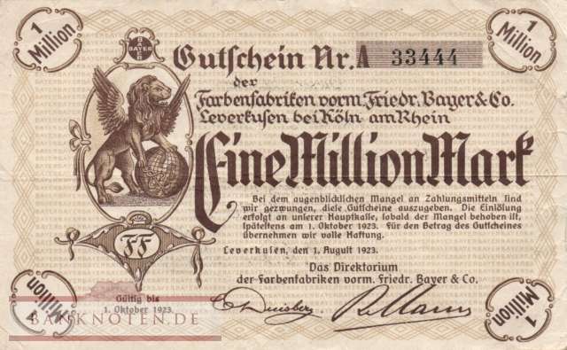 Leverkusen - 1 Million Mark (#I23_3242k_VF)
