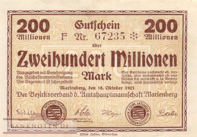 Marienberg - 200 Millionen Mark (#I23_3443d_XF)