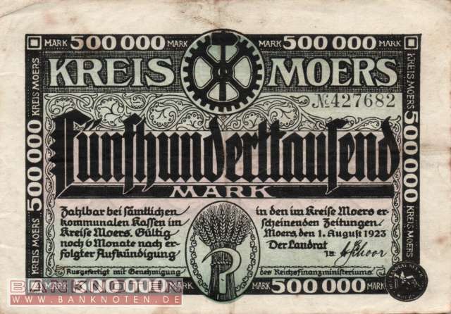 Moers - 500.000  Mark (#I23_3593e_VF)