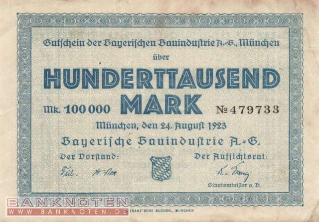 München - 100.000  Mark (#I23_3654a-1_VF)