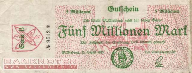 München Gladbach - 5 Million Mark (#I23_3675n_VG)
