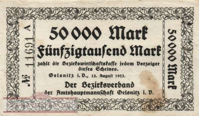 Oelsnitz - 50.000  Mark (#I23_4110a-1_VF)