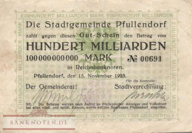 Pfullendorf - 100 Milliarden Mark (#I23_4303g_VF)