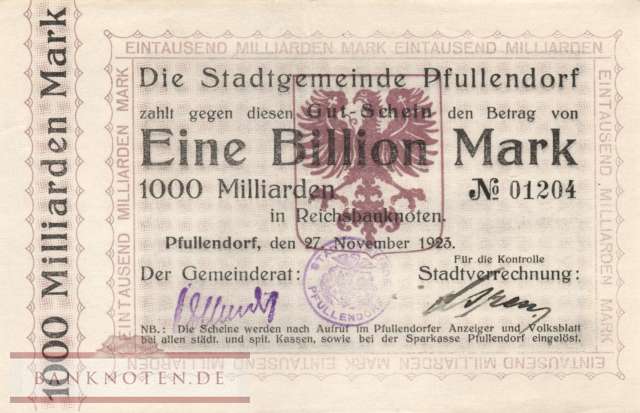Pfullendorf - 1 Billion Mark (#I23_4303i_XF)