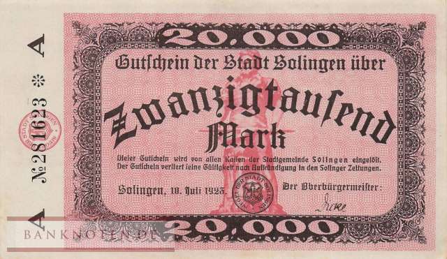 Solingen - 20.000  Mark (#I23_4809b-1_XF)