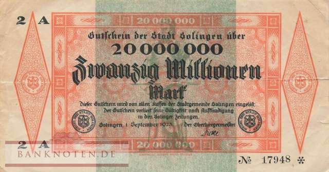 Solingen - 20 Million Mark (#I23_4809g-1_F)