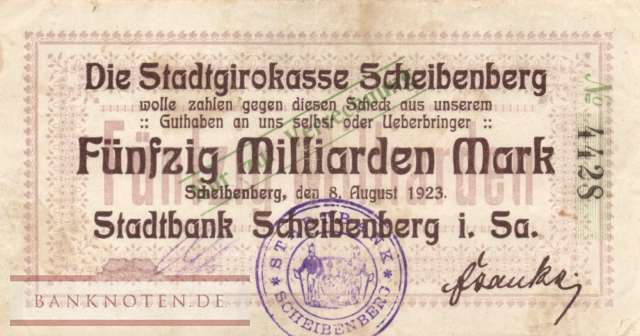 Scheibenberg - 50 Billion Mark (#I23_4951k-1_F)