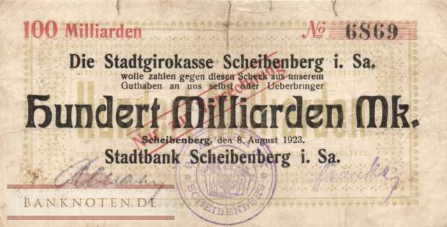 Scheibenberg - 100 Billion Mark (#I23_4951k-2_VG)
