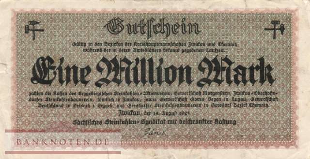 Zwickau - 1 Million Mark (#I23_5837a-1_VG)