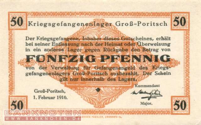 Groß-Poritsch - 50  Pfennig (#KGL_GPO_05-5_UNC)