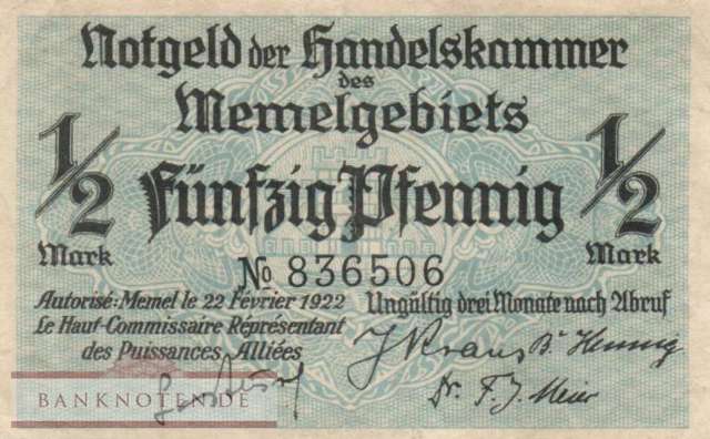 Memel - 1/2  Mark (#MEM-01b_VF)